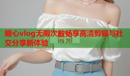 糖心vlog无限次数畅享高清剪辑与社交分享新体验